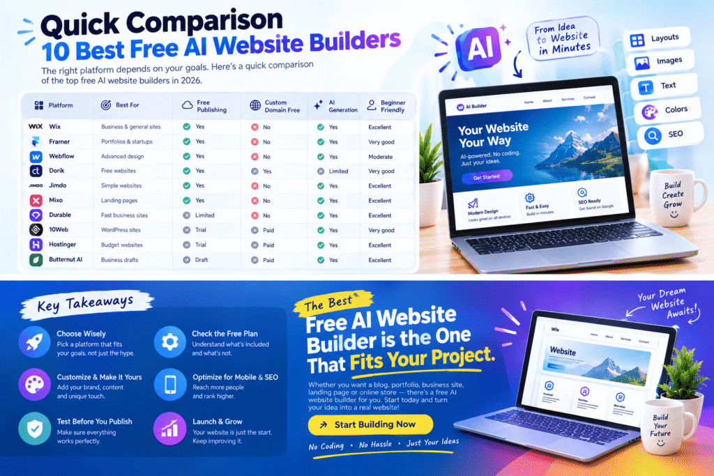 Best Free Ai website Builder 